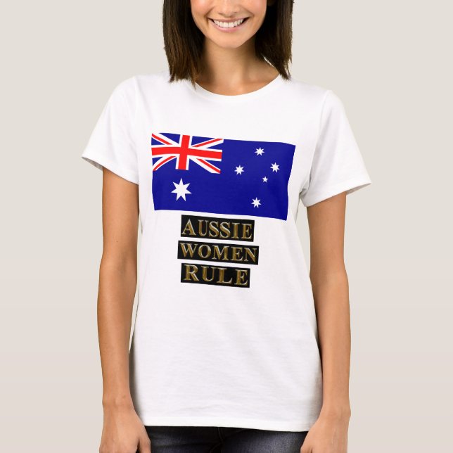 CAMISETA AUSSIE WOMEN RULE (Frente)
