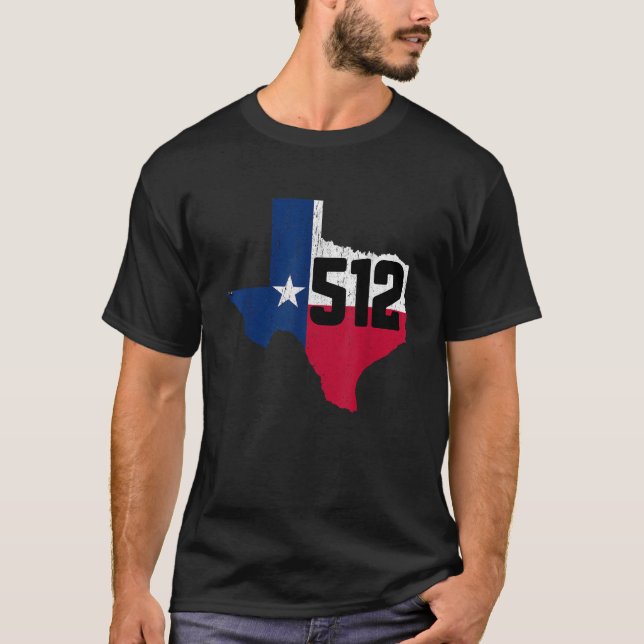 Camiseta Austin Area Code 512 Texas Phone Number Gift (Frente)