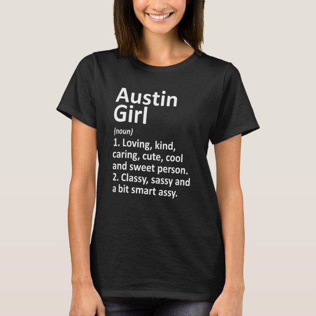 Camiseta Austin Girl In Indiana Funny City Home Roots (Frente)