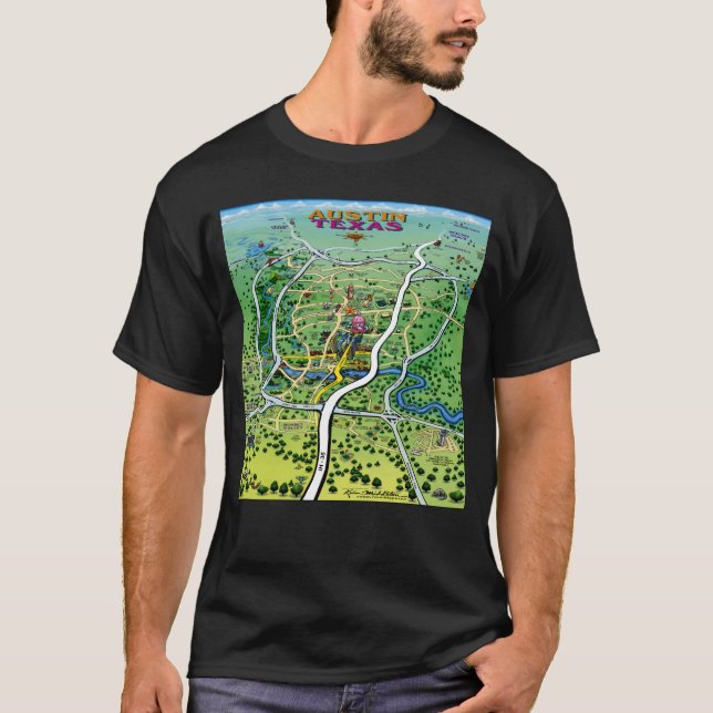 Camiseta Austin Map (Frente)