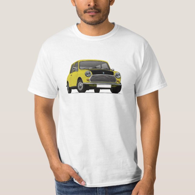 Camiseta Austin Morris mini - capota preta em 15 cores (Frente)