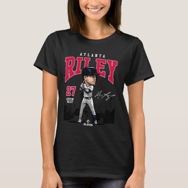 Camiseta Austin Riley Atlanta Baseball MLB Jogadores MLBRIL (Frente)