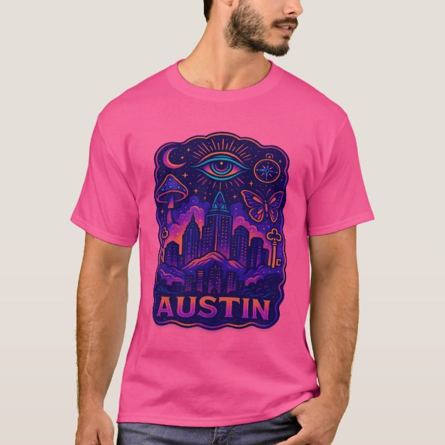 Camiseta Austin Skyline Mystic (Frente)