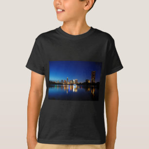 Camiseta Austin Texas Centro Night Skyline Ladybird Lake