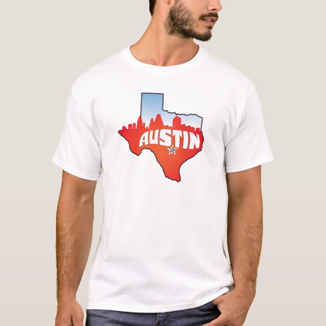 Camiseta Austin Texas Cityscape (Frente)