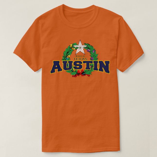 Camiseta Austin Texas StateUSA (Frente do Design)