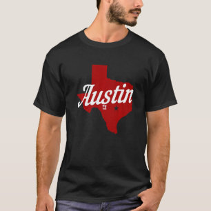 Camiseta Austin Texas TX State Map Vintage Pride 2