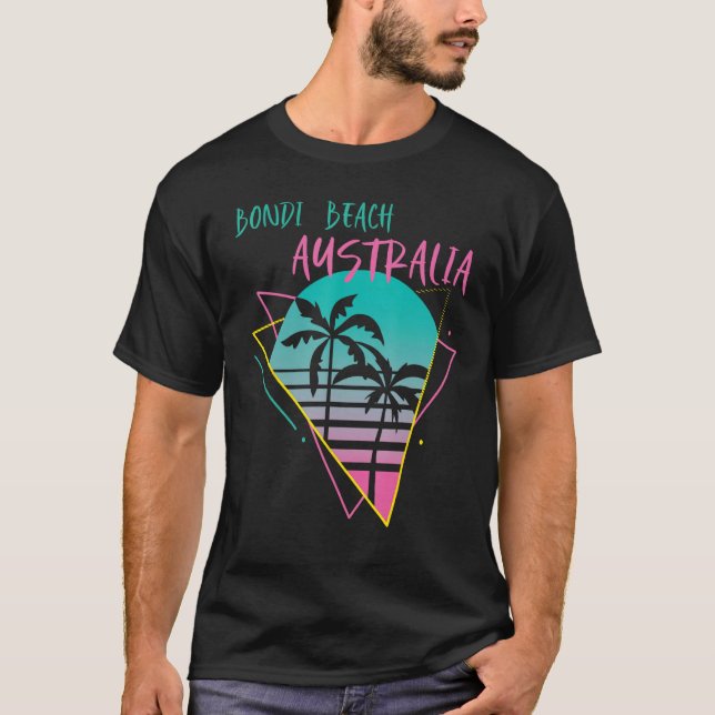 Camiseta Australia Bondi Beach Palm trees Vacation Ocean Su (Frente)
