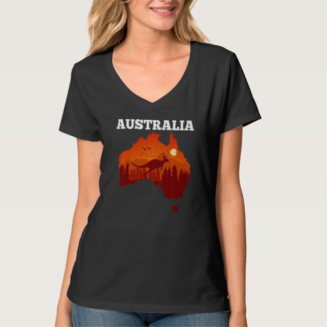 Camiseta Australia Day   Australian Map Flag Patriotic  1 (Frente)