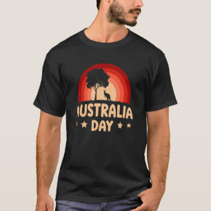 Camiseta Austrália Day Wallaby Wildlife Animal Kangaroo Whi