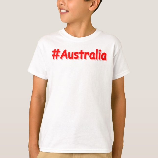 Camiseta "#Austrália" Design. Comprar Agora T-Shirt (Frente)