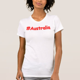 Camiseta "#Austrália" Design Cute. Compre Agora