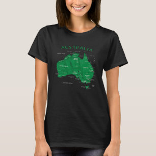 Camiseta AUSTRÁLIA DETALHADA MAP T-Shirt
