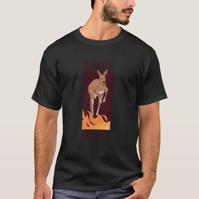 Camiseta Austrália Dia Kangaroo, Austrália, Retro Heritage  (Frente)