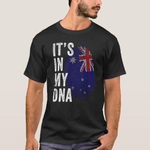 Camiseta Austrália está no meu DNA Fingerpri australiano bo