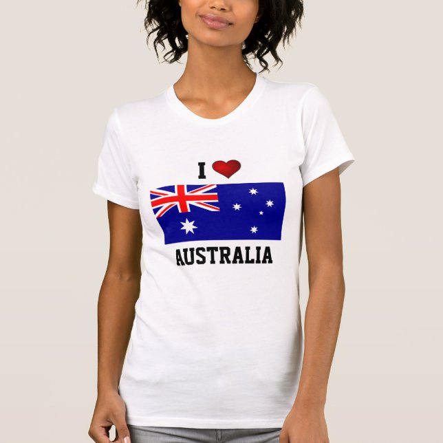 CAMISETA AUSTRÁLIA: EU AMO A AUSTRÁLIA (Frente)