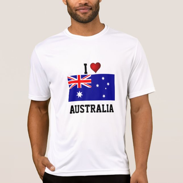 CAMISETA AUSTRÁLIA: EU AMO A AUSTRÁLIA (Frente)