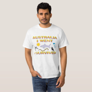 Camiseta Austrália, eu fui, mim sobrevivi