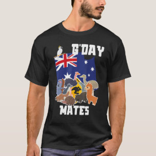 Camiseta Austrália G Day Comida Animais Engraçados Bandeira
