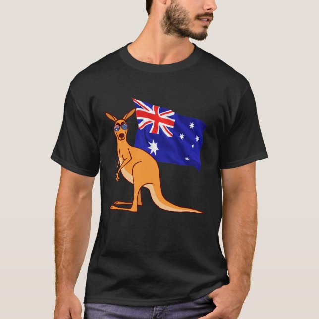 Camiseta Australia G Day Mate   Kangaroo Australian Symbol (Frente)