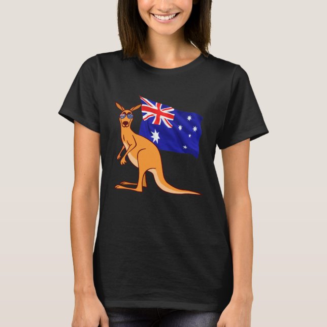Camiseta Australia G Day Mate   Kangaroo Australian Symbol (Frente)