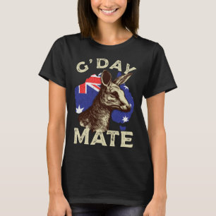 Camiseta Austrália G dia Companheiro Canguru Aussie Bandeir