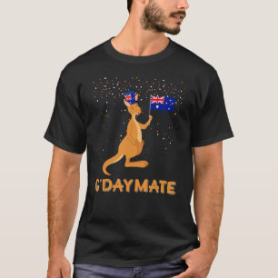 Camiseta Austrália Gday Mate Funny Kangaroo - Símbolo Austr