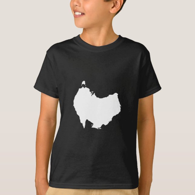 Camiseta Austrália Map Abaixo Sob Humor Visual Pun (Frente)