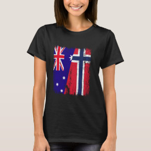 Camiseta Austrália Noruega Meia Bandeira Australiano Norueg