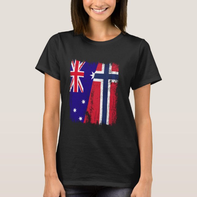 Camiseta Australia Norway Half Flag Australian Norwegian An (Frente)