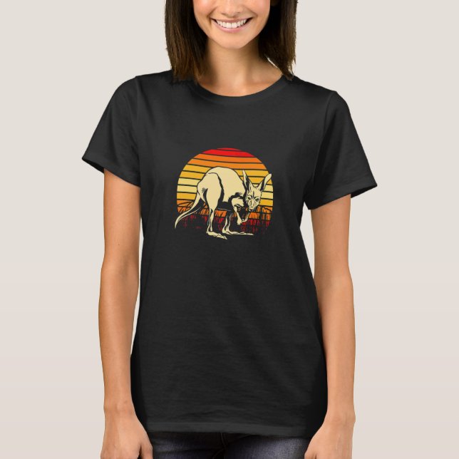 Camiseta Australia Outback Kangaroo Sunset Rocks   (Frente)