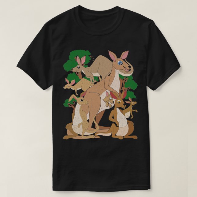 Camiseta Austrália Outback Marsupial Animal Kangaroo (Frente do Design)