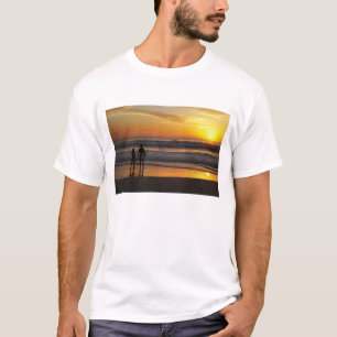 Camiseta Austrália, Queensland, Gold Coast, Surfistas em