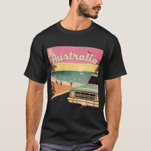 Camiseta Austrália Retro Beach VacGraphics australiano