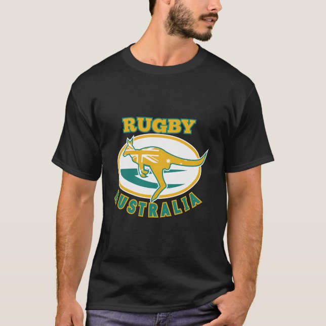 Camiseta Austrália Rugby Wallabies Rugby Jersey Austrália (Frente)