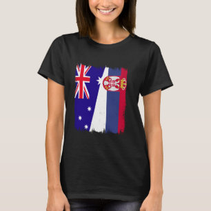 Camiseta Austrália Sérvia Half Flag Srbija Australian Serbi