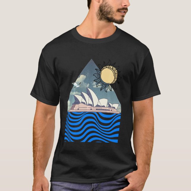 Camiseta Austrália Souvenir - Sydney Opera House - Aussie O (Frente)