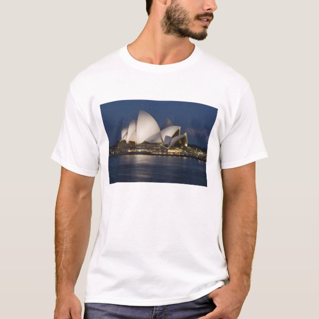Camiseta Austrália, Sydney. Opera House à noite (Frente)