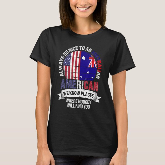 Camiseta Australian American We know Places where Australia (Frente)