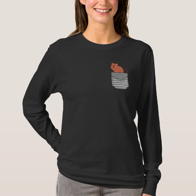 Camiseta Australian Animal Cute Quokka In Pocket (Frente)