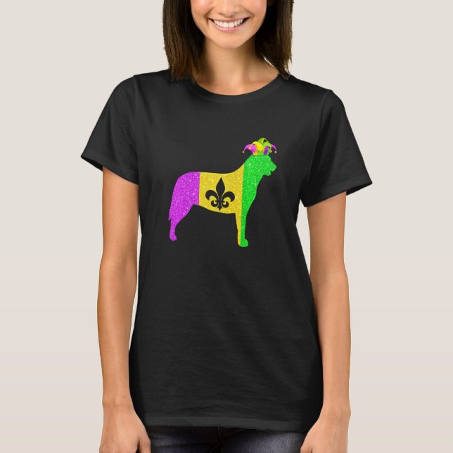Camiseta Australian Cattle Dog Lover Mardi Gras Carnival Pa (Frente)