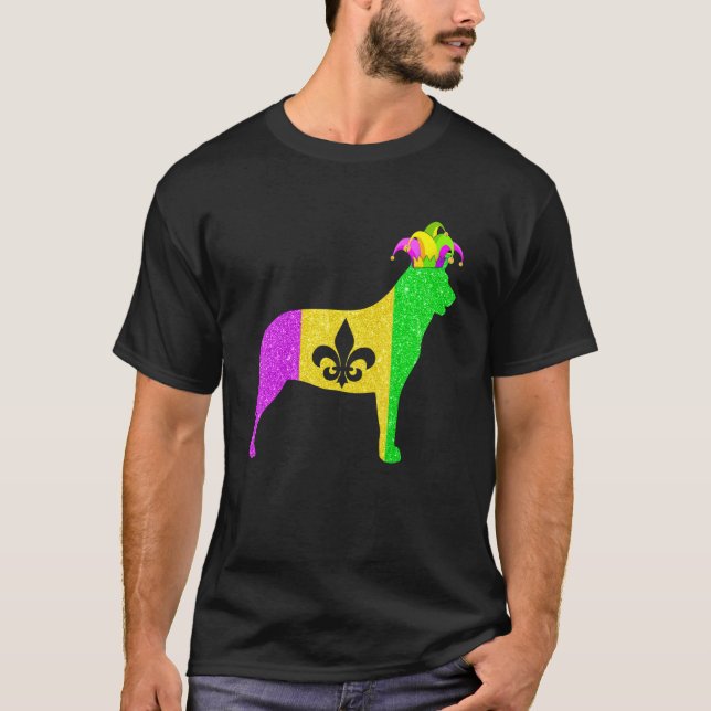 Camiseta Australian Cattle Dog Lover Mardi Gras Carnival Pa (Frente)