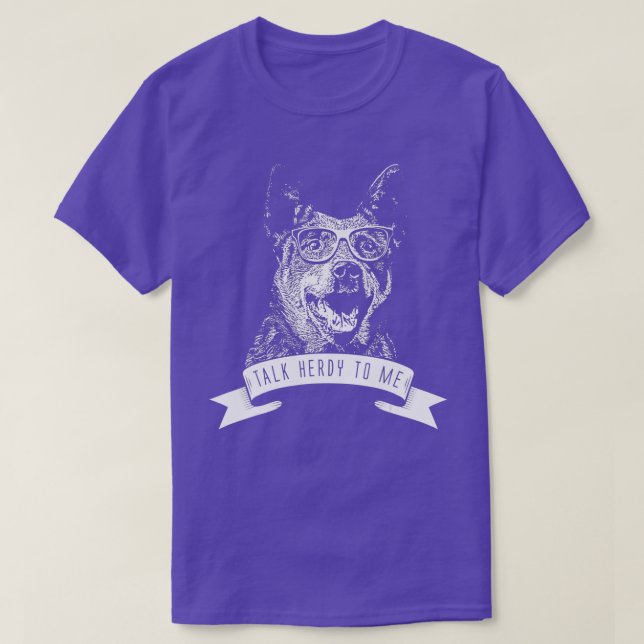 Camiseta Australian Cattle Dog - Talk Herdy to me  (Frente do Design)