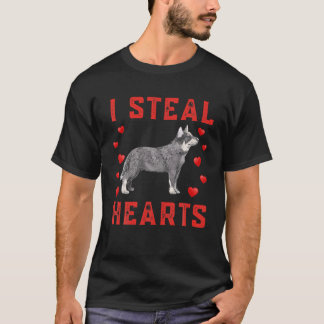 Camiseta Australian Cattle Dog Themed I Steal Hearts Cute V