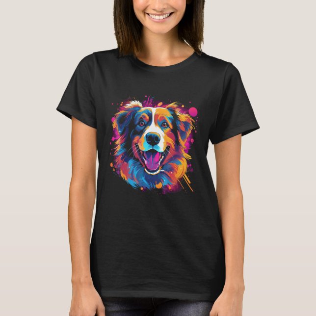 Camiseta Australian Shepherd Aussie Retro 3 (Frente)