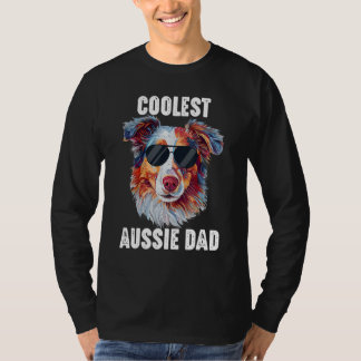Camiseta Australian Shepherd Dad Coolest Aussie Dad for Dog