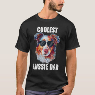Camiseta Australian Shepherd Dad Coolest Aussie Dad for Dog