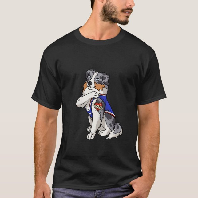 Camiseta Australian Shepherd Dog Love Dad Puppy Owner (Frente)