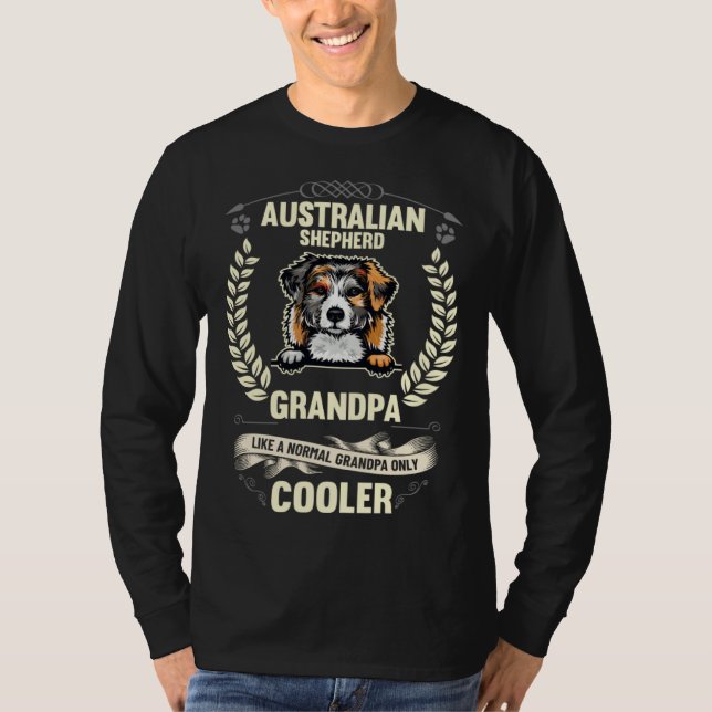 Camiseta Australian Shepherd Grandpa Like A Normal Grandpa  (Frente)