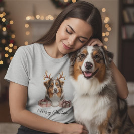 Camiseta Australian Shepherd Reindeer Shepherd